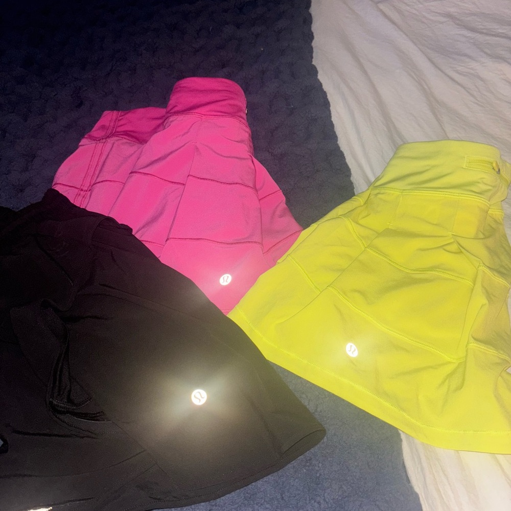 lululemon athletica Skirts in Pink, Black, and Yellow